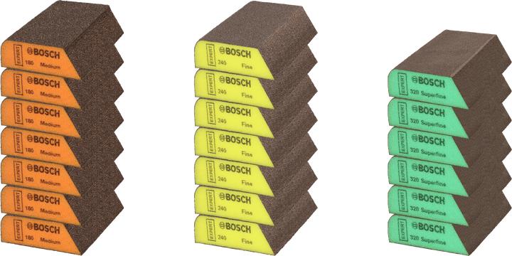 Produktbild Bosch Professional Zubehör EXPERT S470 Kombiblock, 69x97x26 mm, mittel/fein/superfein, 20 Stk (Fein, Mittel, Superfein)