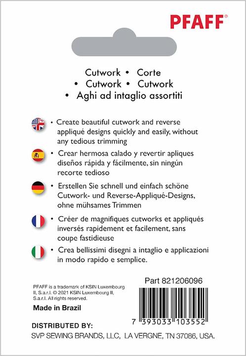 Energie-Label Pfaff Pf Cutwork Nadel 4pk