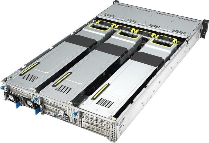Image du produit ASUS Platforma Rack (2U) RS720A-E12-RS24U AMD Epyc 9004 (24x NVMe 2xM.2 3xGPU 2x10Gbe IPMI 1+1 (Serveur en rack)