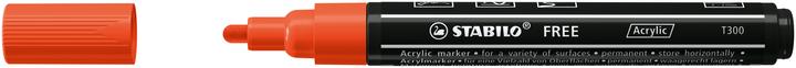 Actual product image STABILO Acrylic marker - FREE Acrylic - T300 bullet tip 2-3mm - single pencil - light red (Bright red, 3 mm, 1 x)