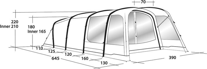 Produktbild Outwell Broadlands 6A (Tunnelzelt, 32.10 kg, 6 Personen)