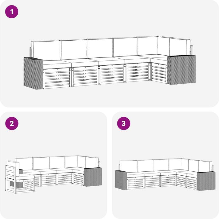 Produktbild vidaXL Outdoor-Sofa