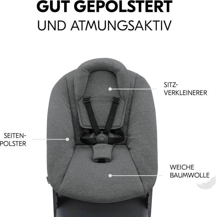Produktbild Hauck Hochstühle Alpha Plus Dark Grey Newborn Set - Hochstuhl (Treppenhochstuhl)