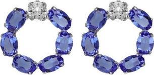 Actual product image Victoria Cruz Dazzling Earrings With Blue Crystals Harmony A4688-08ht