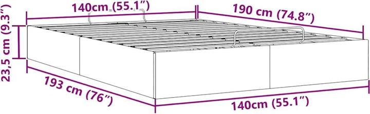 Image du produit vidaXL Ottoman-Bett (140 x 190 cm)