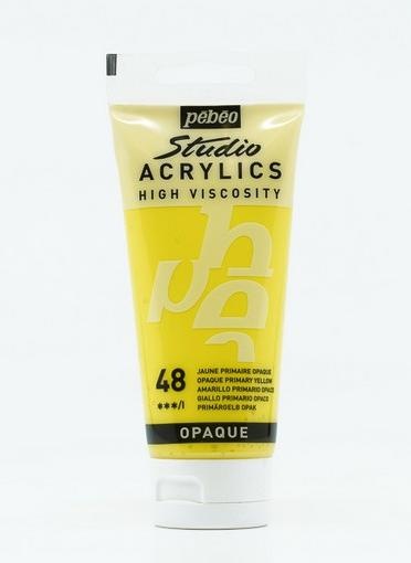 Actual product image Pebeo Studio Acrylics Fine Acrylic (Primary yellow, 100 ml)
