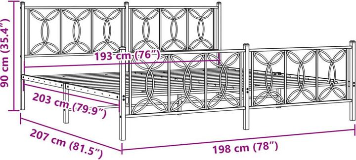 Image du produit vidaXL Bettgestell (193 x 203 cm)