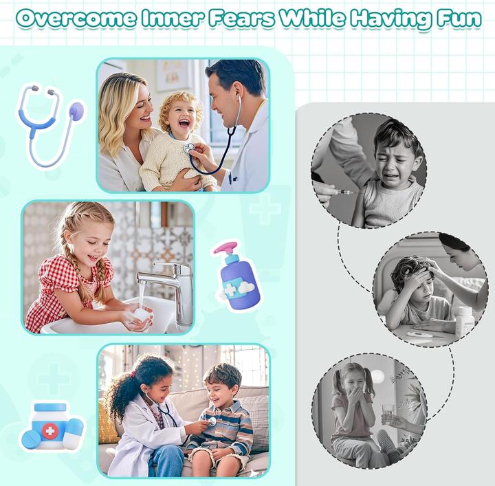 Actual product image Perbabe 39-teiliges Arztkoffer-Spielset mit Stethoskop