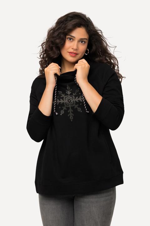 Produktbild Ulla Popken Sweatshirt, Eisstern, Stehkragen, Taschen, Langarm (42, 44)