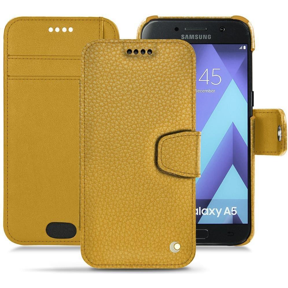 Noreve Lederschutzhülle Wallet (Samsung Galaxy A5 (2017)), Smartphone Hülle, Orange