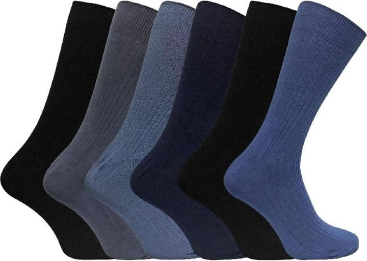 Sock Snob 6er Pack 100 Baumwolle Socken | Weich Business Socken Gerippt (paquet de 6, 39 - 45)