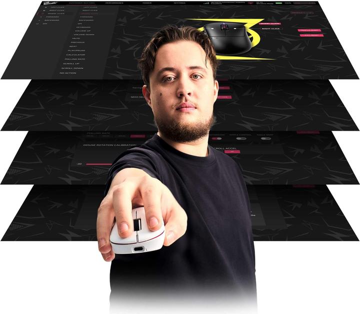 Actual product image Pulsar ZywOo The Chosen Medium Wireless - Gaming Mus - Optisk - 5 knapper - Sort (Wireless)