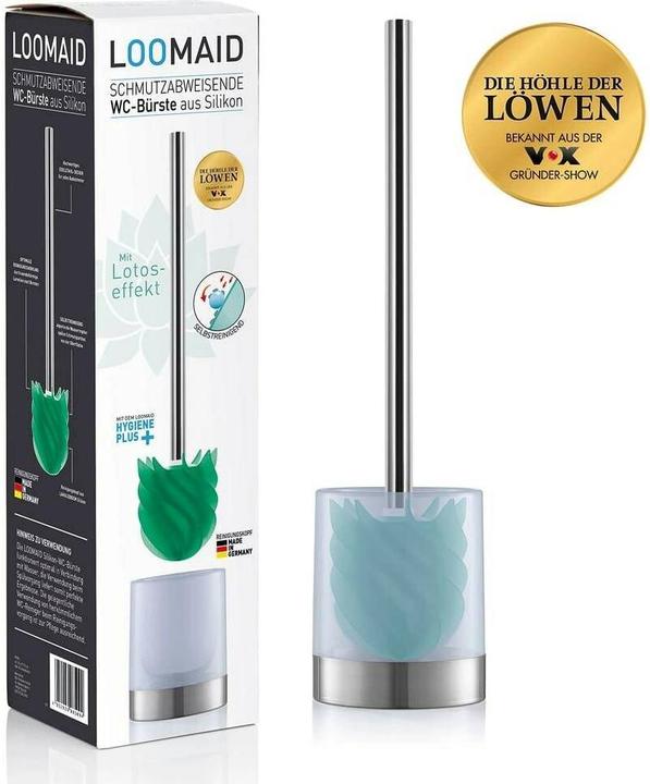 Produktbild Loomaid Toilettenbürste aus Silikon, Grün, schmutzabweisend