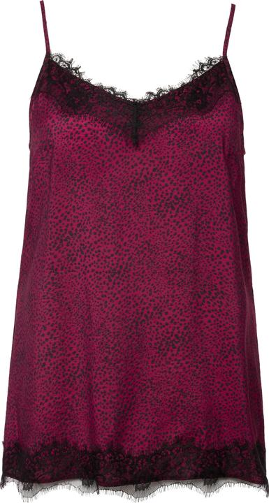 Image du produit Ulla Popken Blouse sans manches à col V, satin et dentelle (50, 52)