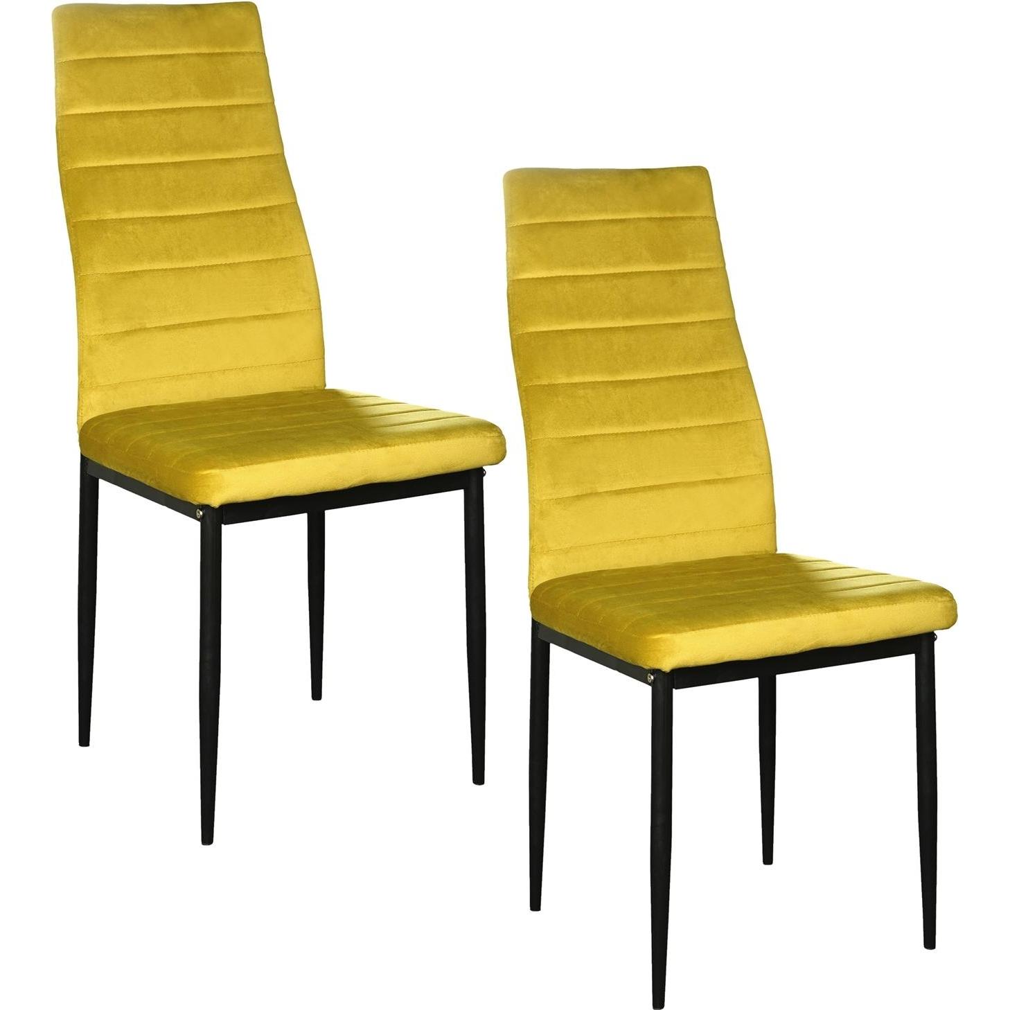 Thumbnail - HTI-Living, Stühle, Stuhl Memphis Velvet Gelb