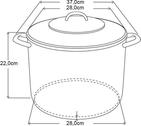 Image du produit Michelino Casserole en acier inoxydable (Casserole, Acier inoxydable, 28 x 22 cm)