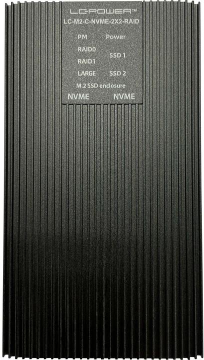 Produktbild LC-Power LC-M2-C-NVME-2X2-RAID USB-C-Gehuse fr NVMe-M.2 retail (M.2)