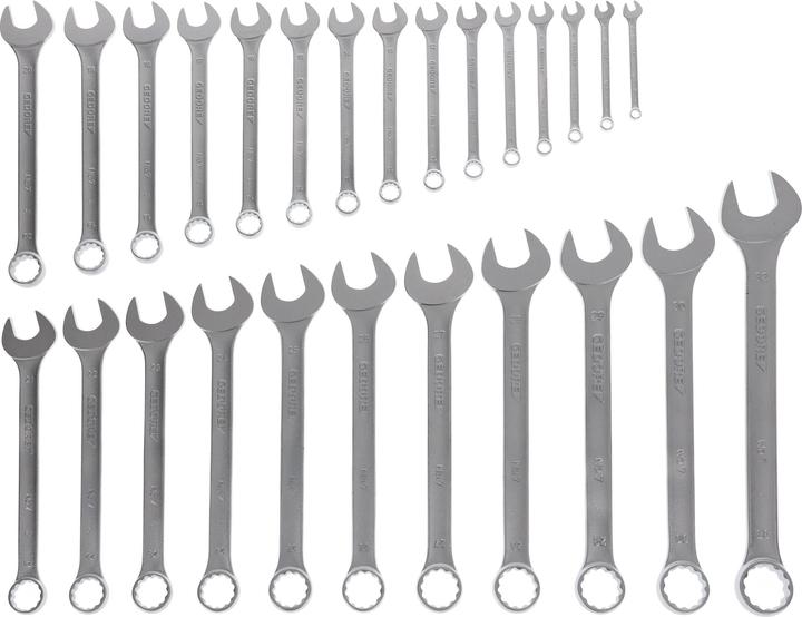 Actual product image Gedore 7-026 Combination spanner set 26 pieces UD profile 6-32 mm (32 mm, 18 mm, 11 mm, 12 mm, 20 mm, 19 mm, 27 mm, 15 mm, 13 mm, 25 mm, 6 mm, 21 mm, 7 mm, 14 mm, 29 mm, 8 mm, 10 mm, 30 mm, 23 mm, 26 mm, 22 mm, 17 mm, 28 mm, 9 mm, 16 mm, 24 mm, 31 mm)