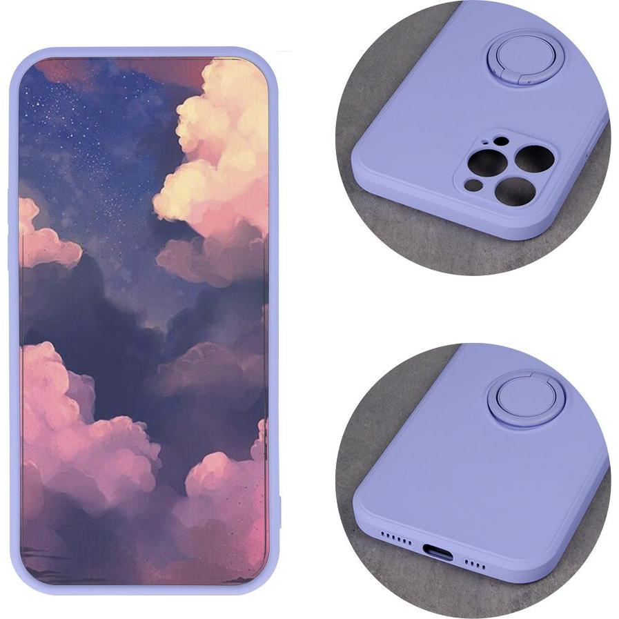OEM Finger Grip Hülle für Xiaomi Redmi 13C 4G lila (Xiaomi Poco C65), Smartphone Hülle, Violett