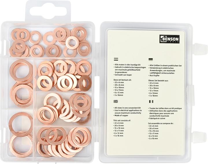 Produktbild Benson Ringe Set Kupfer 80 Stück