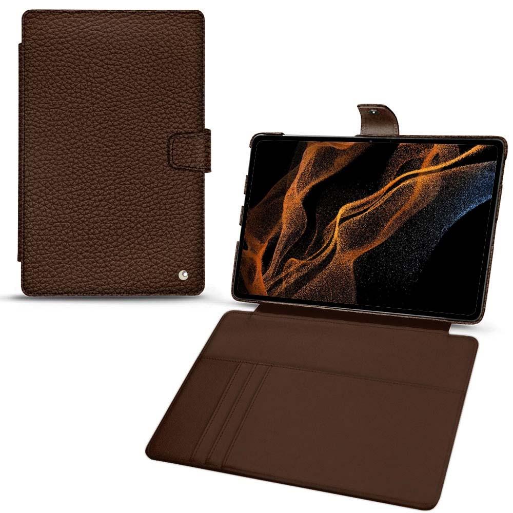 Thumbnail - Noreve Lederschutzhülle Wallet (Galaxy Tab S8+), Tablet Hülle, Braun