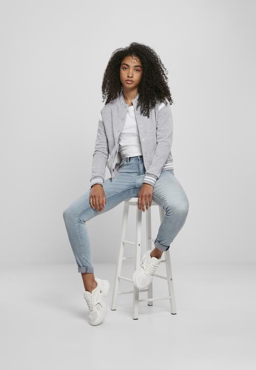 Actual product image Urban Classics Ladies Organic Inset College Sweat Jacket (XS)