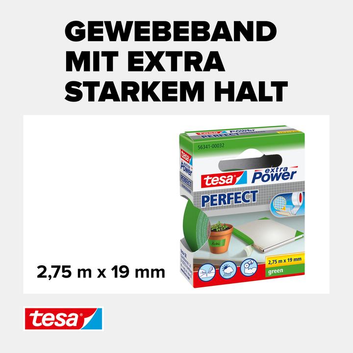 Actual product image tesa extra Power Perfect fabric tape (19 mm)