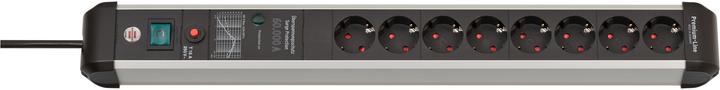 Produktbild Brennenstuhl Premium Protect-Line PDU, 8 sockets, 3m, Silver/gray, with switch and surge protecti...