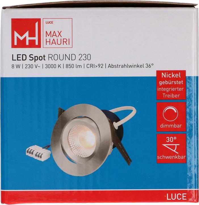 Produktbild Max Hauri ROUND LED-Einbauspot, 36°, 8W (850 lm)