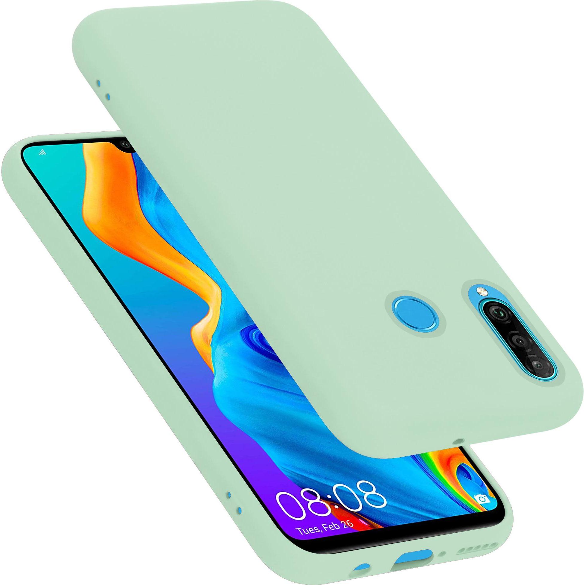 Cadorabo TPU Liquid Silicone Case Cover (Huawei P30 Lite), Smartphone Hülle, Grün