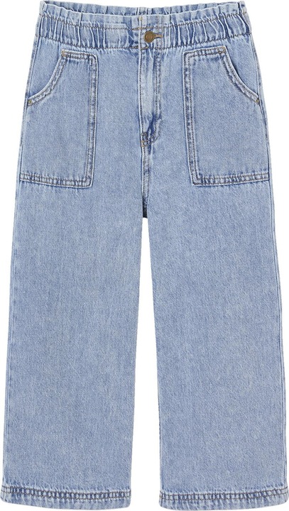 Actual product image Vertbaudet Wide girls' jeans in a worker style (110)