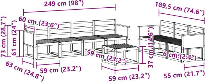 Produktbild vidaXL Outdoor-Sofa