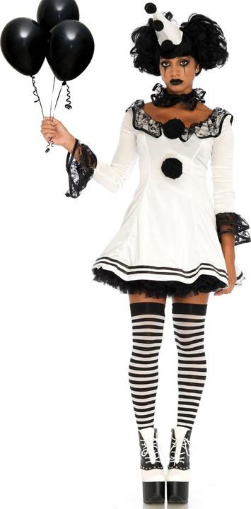 Actual product image Leg Avenue Pierrot frill dress - clown costume for carnival Halloween (S, M)