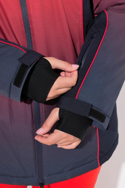 Immagine prodotto Ulla Popken Giacca Performance impermeabile con gradiente di colore e paraneve (50, 52)