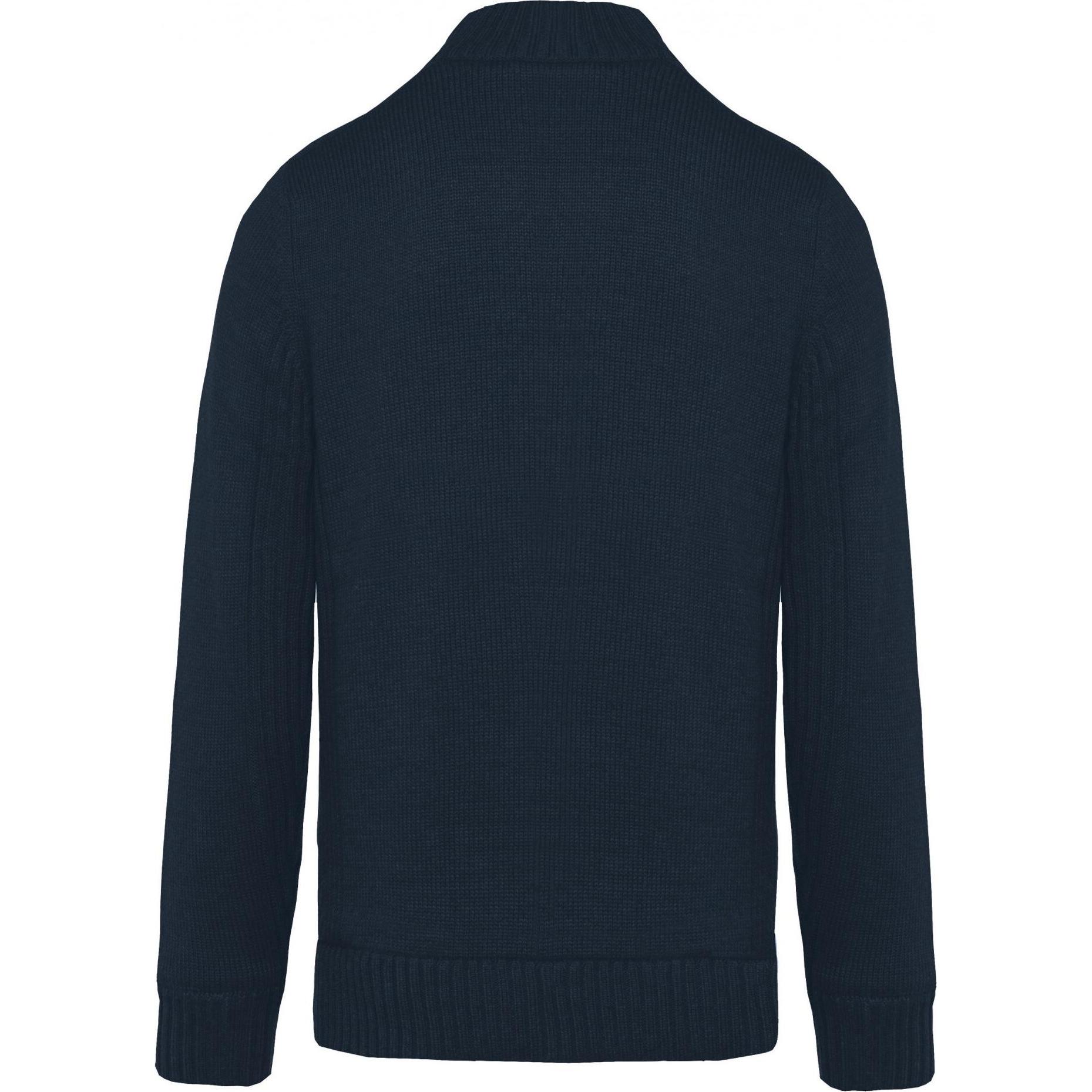 Thumbnail - Kariban, Herren, Pullover, Fleece-gefütterte Strickjacke, Blau, (4XL)