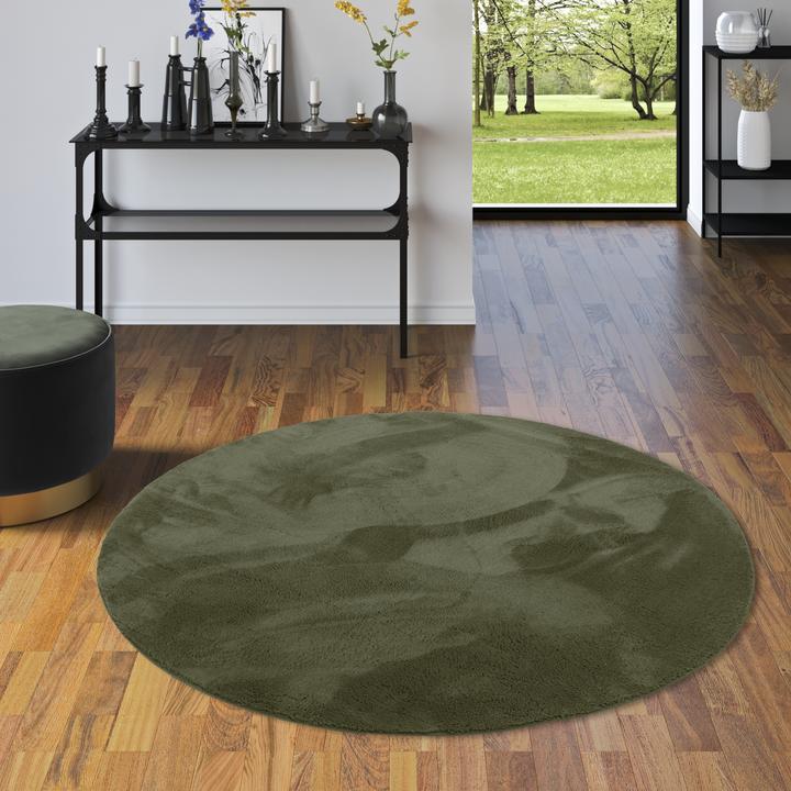Actual product image Pergamon Luxury Super Soft Fur Rug Pearl Round (120 x 120 cm)