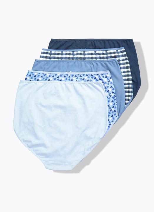 Produktbild Ulla Popken Maxislips, 5er-Pack, High Waist, Muster/uni, OEKO-TEX (42, 44)