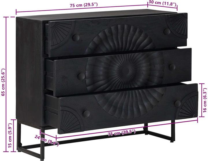 Image du produit vidaXL Schubladenschrank (30 x 30 x 65 cm)