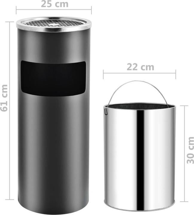 Immagine prodotto vidaXL Aschenbecher Mülleimer