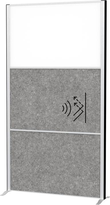 Actual product image Maul Acoustic partition MAULconnecto 9603095 dark grey, white 100.0 x 182.0 cm (100 x 182 cm)