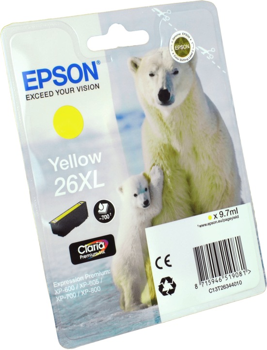 Actual product image Epson 26XL Claria Premium (Y)