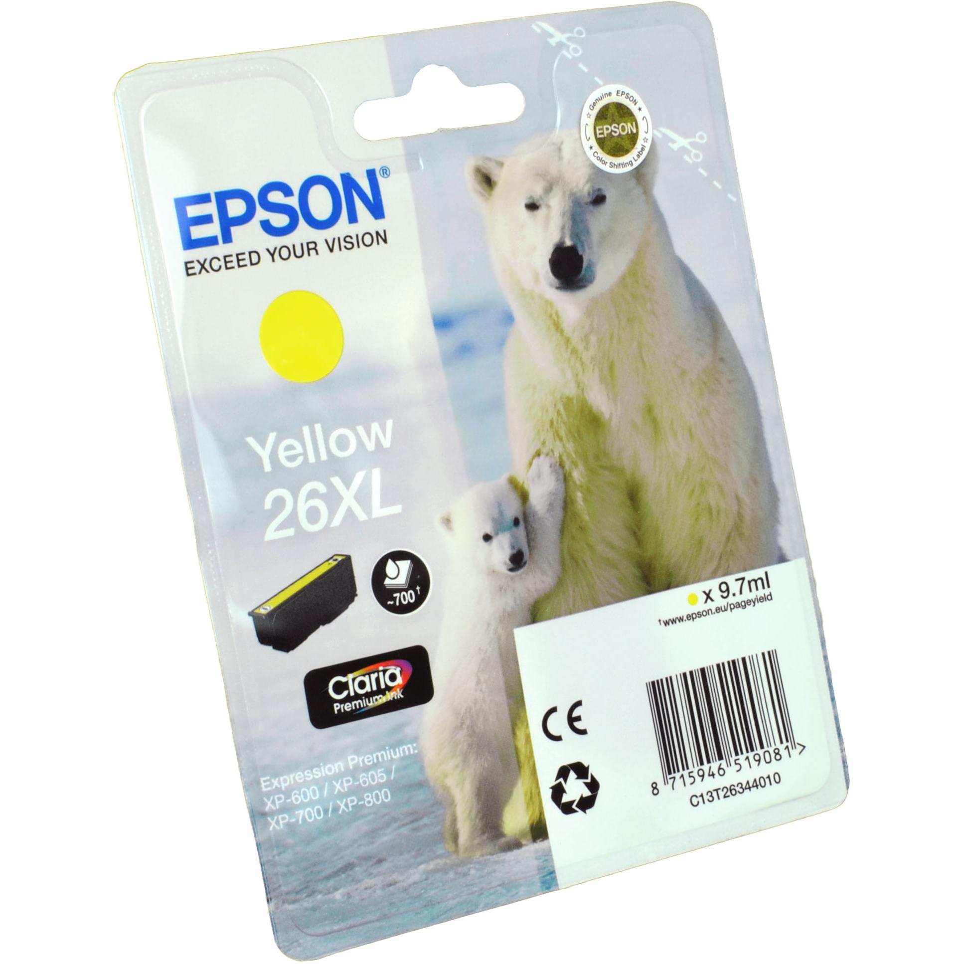 Epson, Druckerpatrone, 26XL Claria Premium (Y)