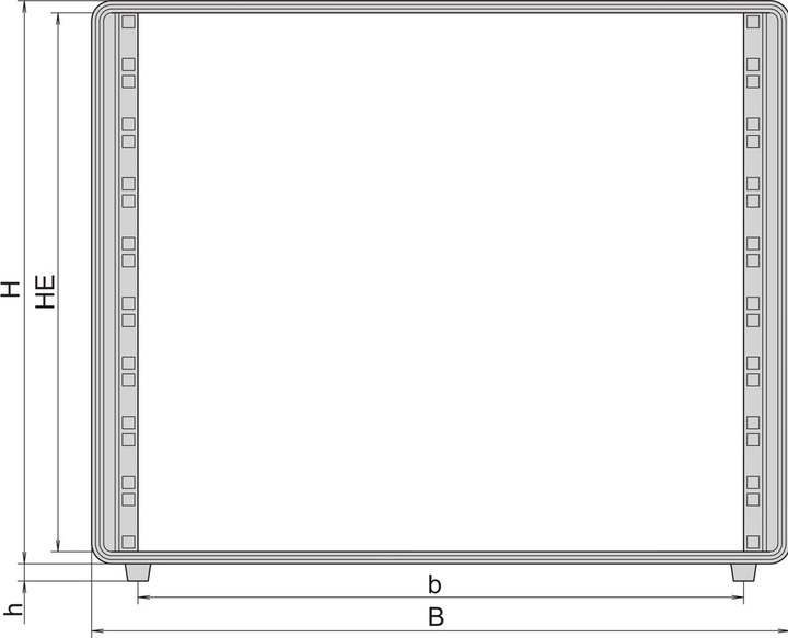 Image du produit Schroff Coffret 19" 12 UH, aluminium - COMPTEC Coffret 12 UH 500T (12 HE, Rack 19 pouces)