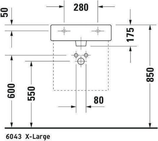 Produktbild Duravit Waschtisch VERO m ÜL HLB 500x470mm geschli 1 HL weiss (470 mm, 500 mm)