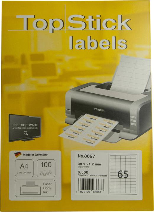 Actual product image TopStick HERMA Universal Labels