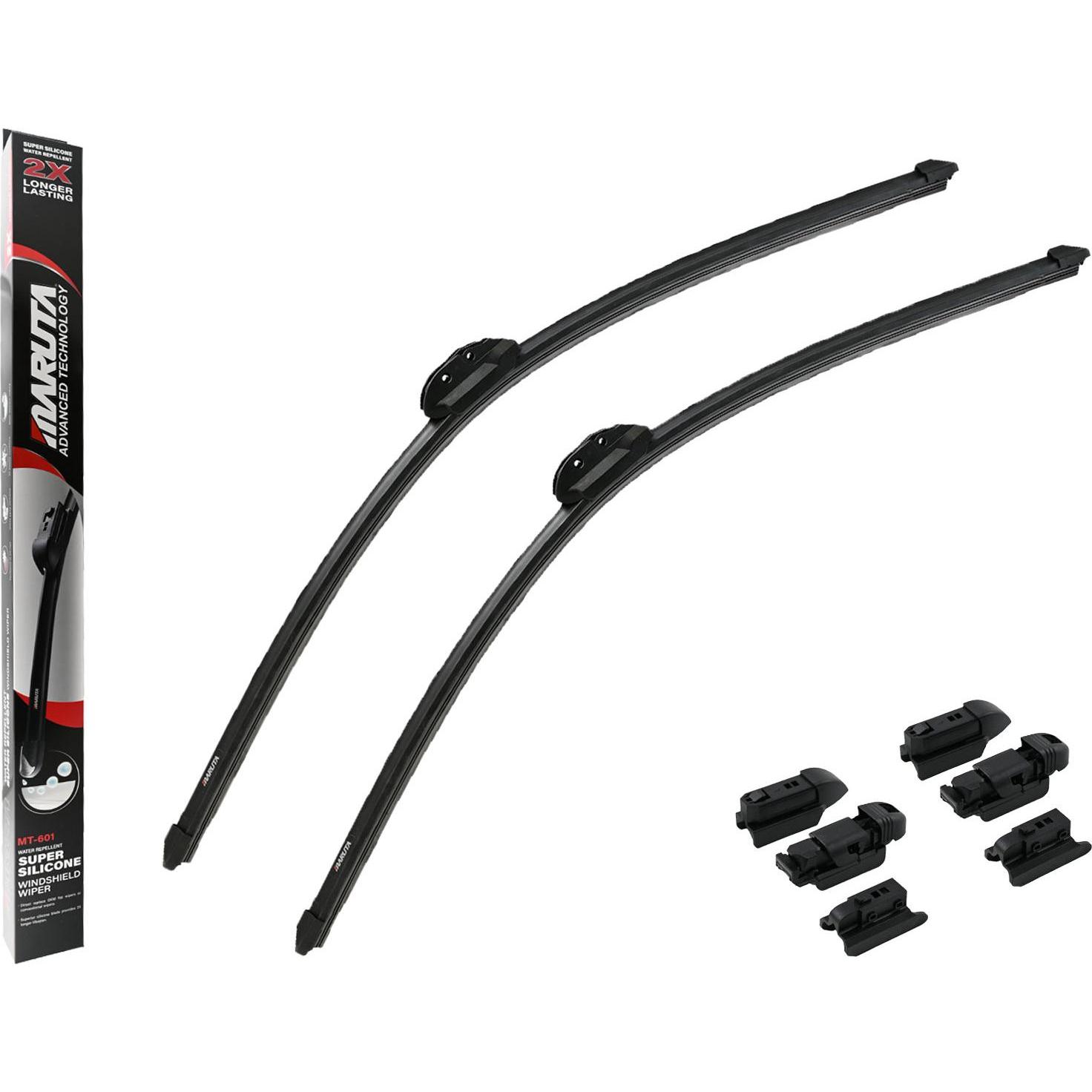 Maruta, Wischerblätter, Scheibenwischer SET 700 mm / 700 mm für Frontscheibe, Aero-dynamik optimierte Wischerblätter aus...