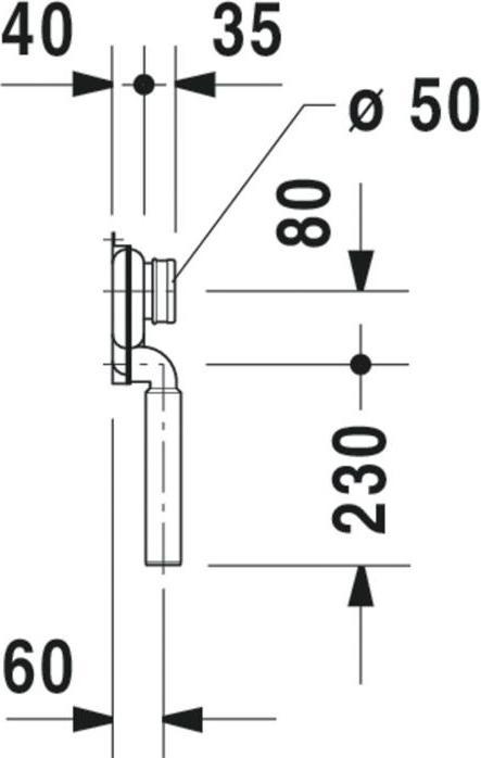 Actual product image Duravit Suction siphon white Internal vertical outlet (Suction siphon)