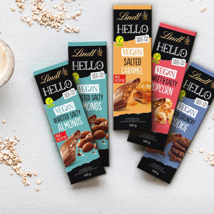Immagine prodotto Lindt Barretta di mandorle salate tostate Hello Vegan (100 g)
