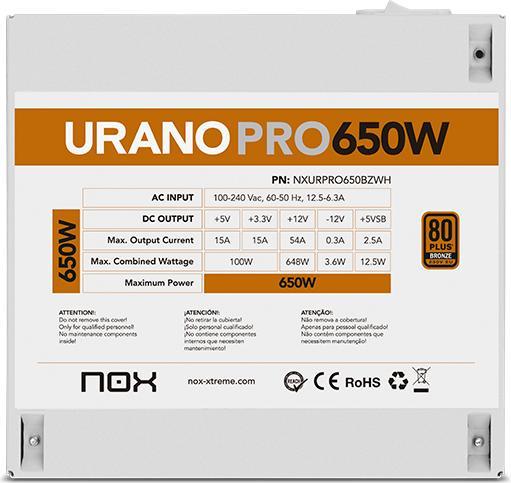 Image du produit Nox PRO White 650W Bronze (650 W)
