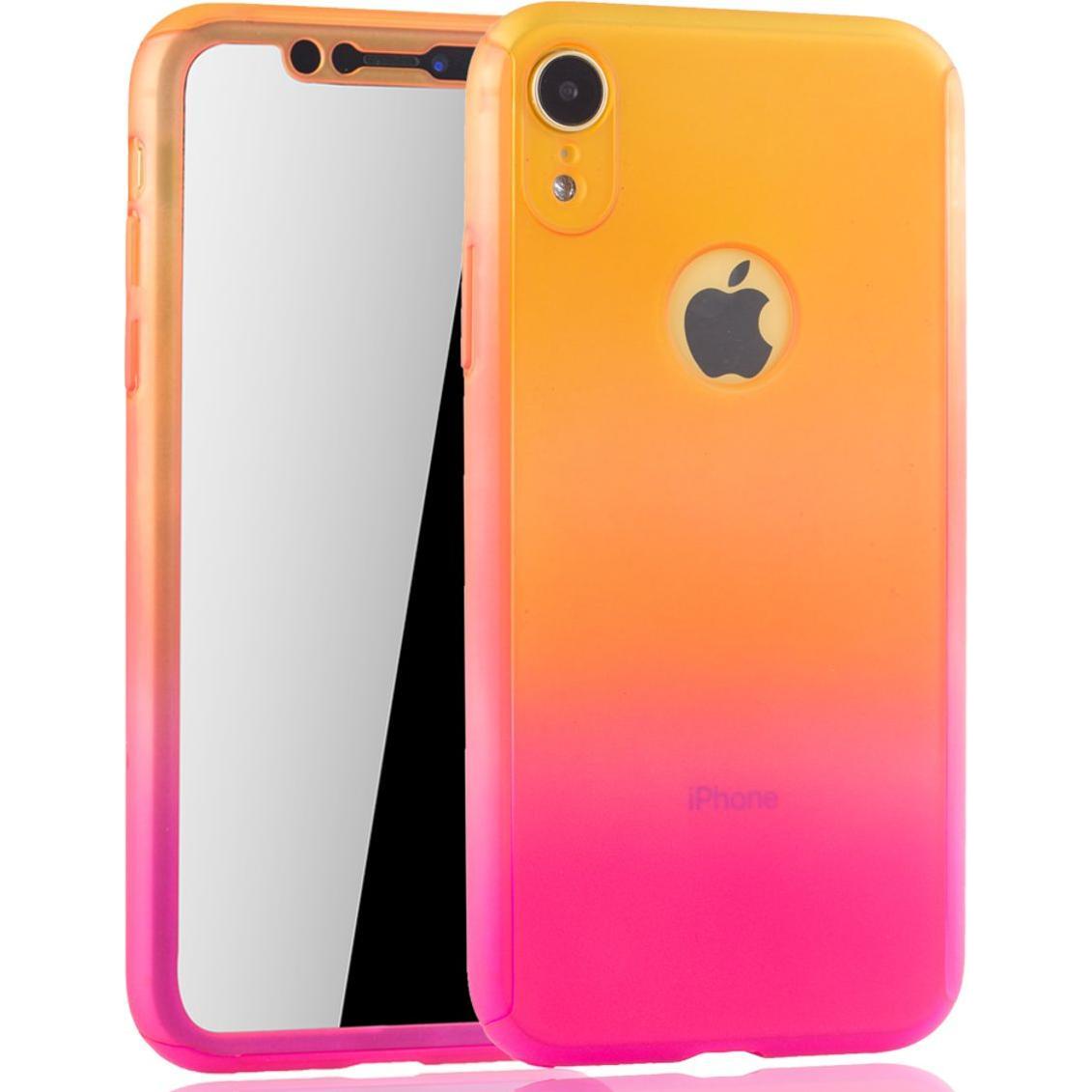 Thumbnail - König Design Hülle Handy Schutz für Apple iPhone XR Full Case Cover Displayschutz Bumper Pink (Apple iPhone XR), Smartph...